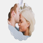 Custom Family Two Photo Christmas Ornament Kaart (Links)