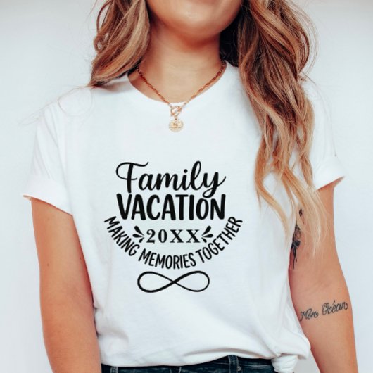 Custom Family Vacation with Infinity Symbol T-shirt