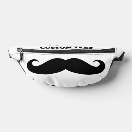 Custom fanny pack tas met grappige zwarte snor (Liggend)