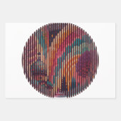 Custom Fantasy Dome Striped Gift Wrap (Set of 3) Inpakpapier Vel (Voorkant 2)