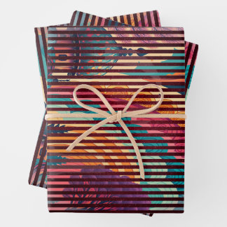 Custom Fantasy Dome Striped Gift Wrap (Set of 3) Inpakpapier Vel