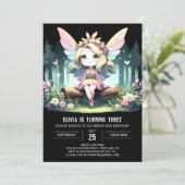 Custom Fantasy Fairy Verjaardag Kaart (Staand voorkant)