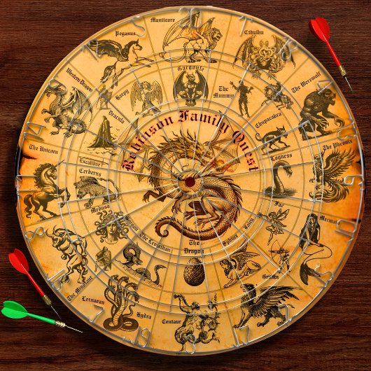 Custom Fantasy  Family Crest Gift Dartbord