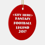 Custom Fantasy-Football Keramisch Ornament (Rechts)