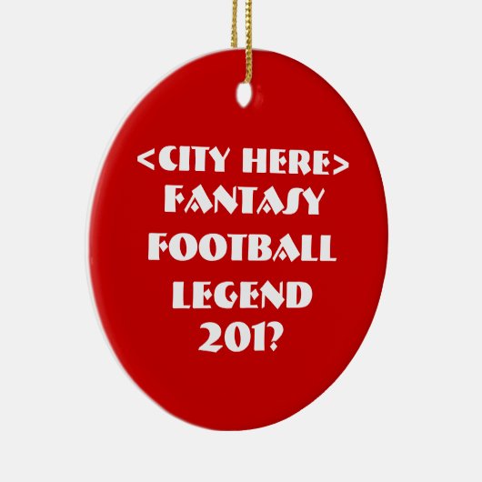 Custom Fantasy-Football Keramisch Ornament (Rechts)