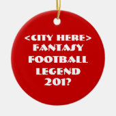 Custom Fantasy-Football Keramisch Ornament (Voorkant)