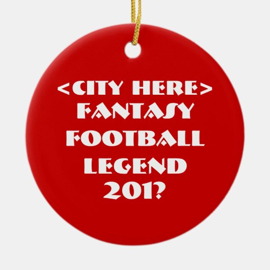 Custom Fantasy-Football Keramisch Ornament (Voorkant)