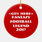 Custom Fantasy-Football Keramisch Ornament (Achterkant)
