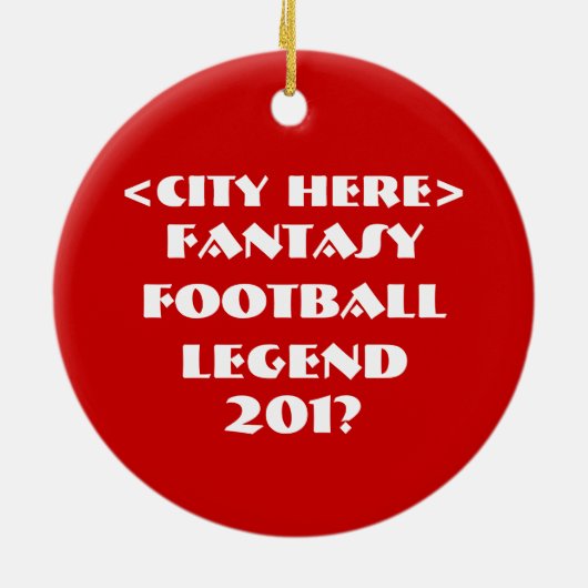 Custom Fantasy-Football Keramisch Ornament (Achterkant)
