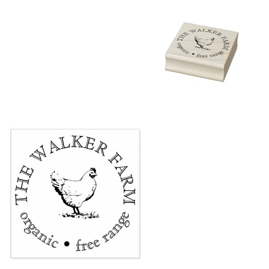 Custom Farm Business Promotional Logo  Rubberstempel (Gestempeld)