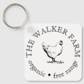 Custom Farm Business Promotional Logo  Sleutelhanger (Voorkant)