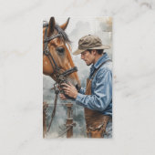 Custom Farrier Trimmer Happy Horse Visitekaartje (Achterkant)