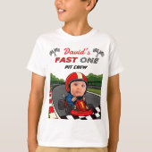 Custom Fast One Pit Crew Kids T-shirt (Voorkant)