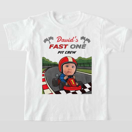 Custom Fast One Pit Crew Kids T-shirt (Laagn)