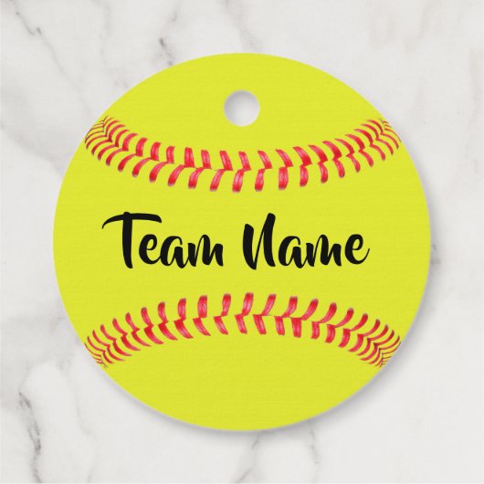 Custom Fastpitch Softball Player & Team Name Gift Bedankjes Labels (Achterkant)