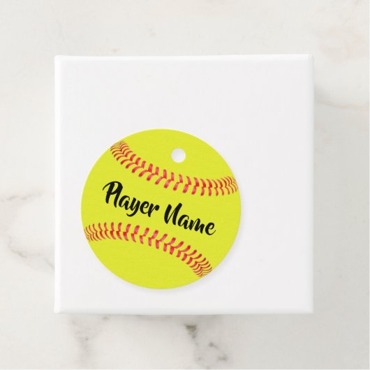 Custom Fastpitch Softball Player & Team Name Gift Bedankjes Labels (In situ)