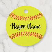 Custom Fastpitch Softball Player & Team Name Gift Bedankjes Labels (Voorkant)