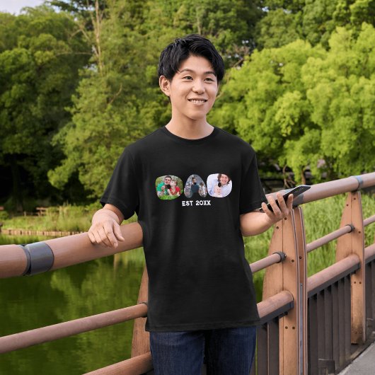 Custom Fathers Day DAD Fotocollage T-shirt