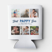 Custom Father's Day Photo Collage Best Pappy Ever Blikjeskoeler (Achterkant)