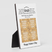 Custom Father's Day Plaque Fotoplaat (Zijkant)