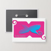 Custom Fatima Graphics Gradient Pin Button (Voorkant / Achterkant)