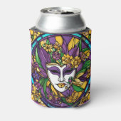 Custom Faux Glas in lood Mardi Gras Jazz Blikjeskoeler (Blikje Achterkant)