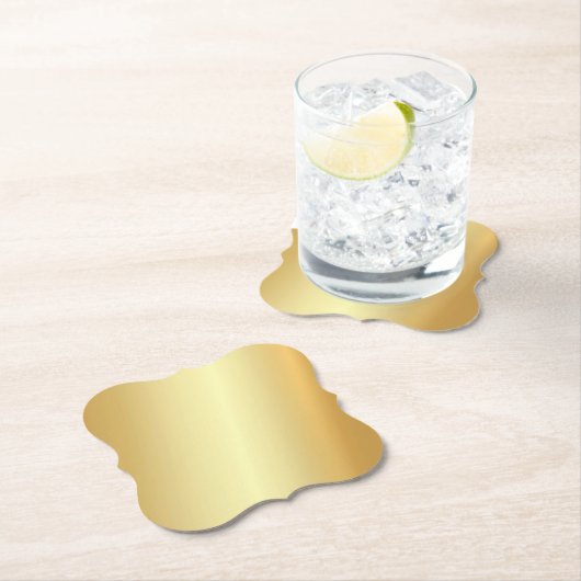 Custom Faux Gold Blank Sjabloon Elegant Modern Kartonnen Onderzetters (Insitu)