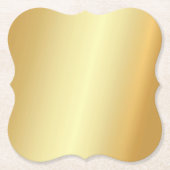 Custom Faux Gold Blank Sjabloon Elegant Modern Kartonnen Onderzetters (Voorkant)