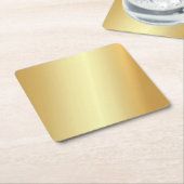 Custom Faux Gold Elegant Modern Sjabloon Blank Kartonnen Onderzetters (Schuin)
