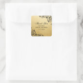 Custom Faux Gold Foil Vrijgezellenfeest dank u Vierkante Sticker (Tas)