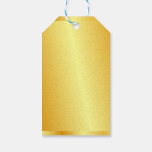 Custom Faux Gold Metallic Look Elegant Blank Wijn Cadeaulabel (Achterkant)