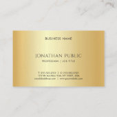 Custom Faux Gold Minimalistische Sjabloon Luxe Visitekaartje (Achterkant)