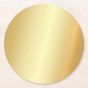 Custom Faux Gold Sjabloon Elegant Modern Blank Ronde Kartonnen Onderzetter