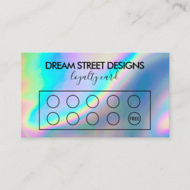 Custom Faux Holo Green Loyalty Kaart Visitekaartje