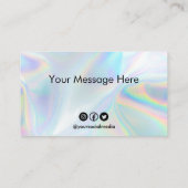 Custom Faux Holo Loyalty Kaart Visitekaartje (Achterkant)