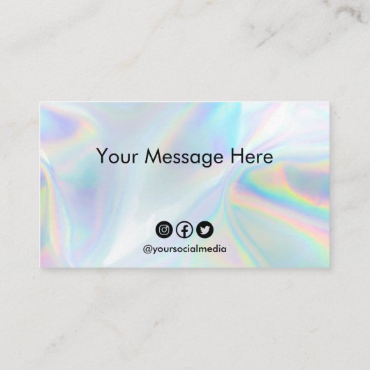 Custom Faux Holo Loyalty Kaart Visitekaartje (Achterkant)