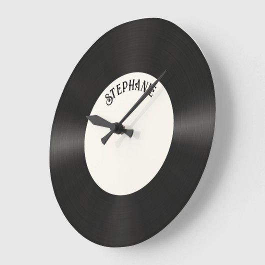 Custom  Faux Vinyl Record Muziek Grote Klok (Hoek)