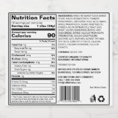 Custom FDA-compatibel Prime Ingrediënt Brood Label Likeurfles Etiket (Enkel label)