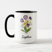 Custom February Birth Flower - Personalized Name Mok (Links)