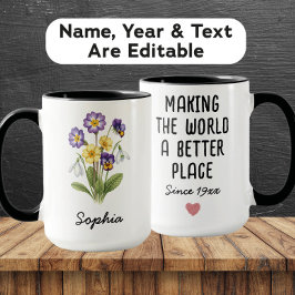 Custom February Birth Flower - Personalized Name Mok