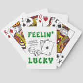 Custom Feelin' Lucky Positive Affirmation & Aces Pokerkaarten (Achterkant)