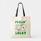 Custom Feelin' Lucky Positive Affirmation & Aces Tote Bag (Achterkant)
