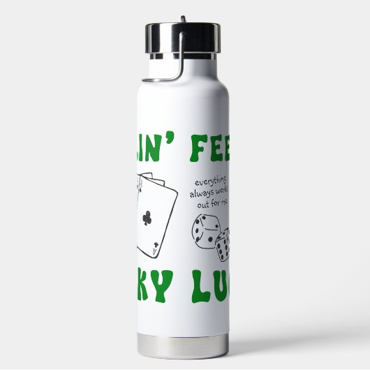 Custom Feelin' Lucky Positive Affirmation & Aces Waterfles (Rechts)