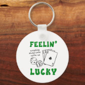 Custom Feelin' Lucky Postive Affirmation Sleutelhanger (Voorkant)