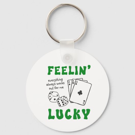 Custom Feelin' Lucky Postive Affirmation Sleutelhanger (Achterkant)