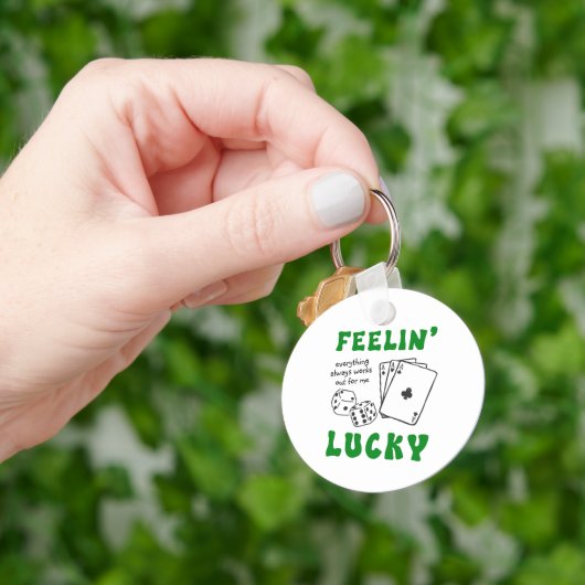 Custom Feelin' Lucky Postive Affirmation Sleutelhanger (Hand)
