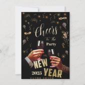Custom Feestelijke Hoera voor het Nieuwjaarsfeest Kaart (Voorkant)