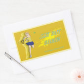 Custom Female Tennis Player Sticker (Envelop)