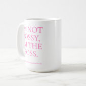 Custom Feminist Gift voor Vrouwen Baas Babe Kantoo Koffiemok (Voorkant links)