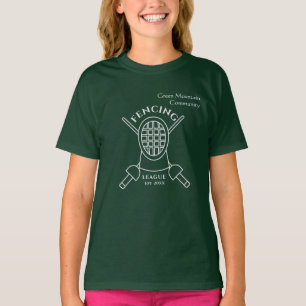 Custom Fencing Team Naam Club League T-shirt